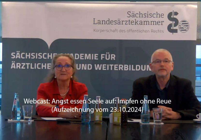 Frau Dr. Klein und Herr Dr. Grünewald auf dem Bildschirm